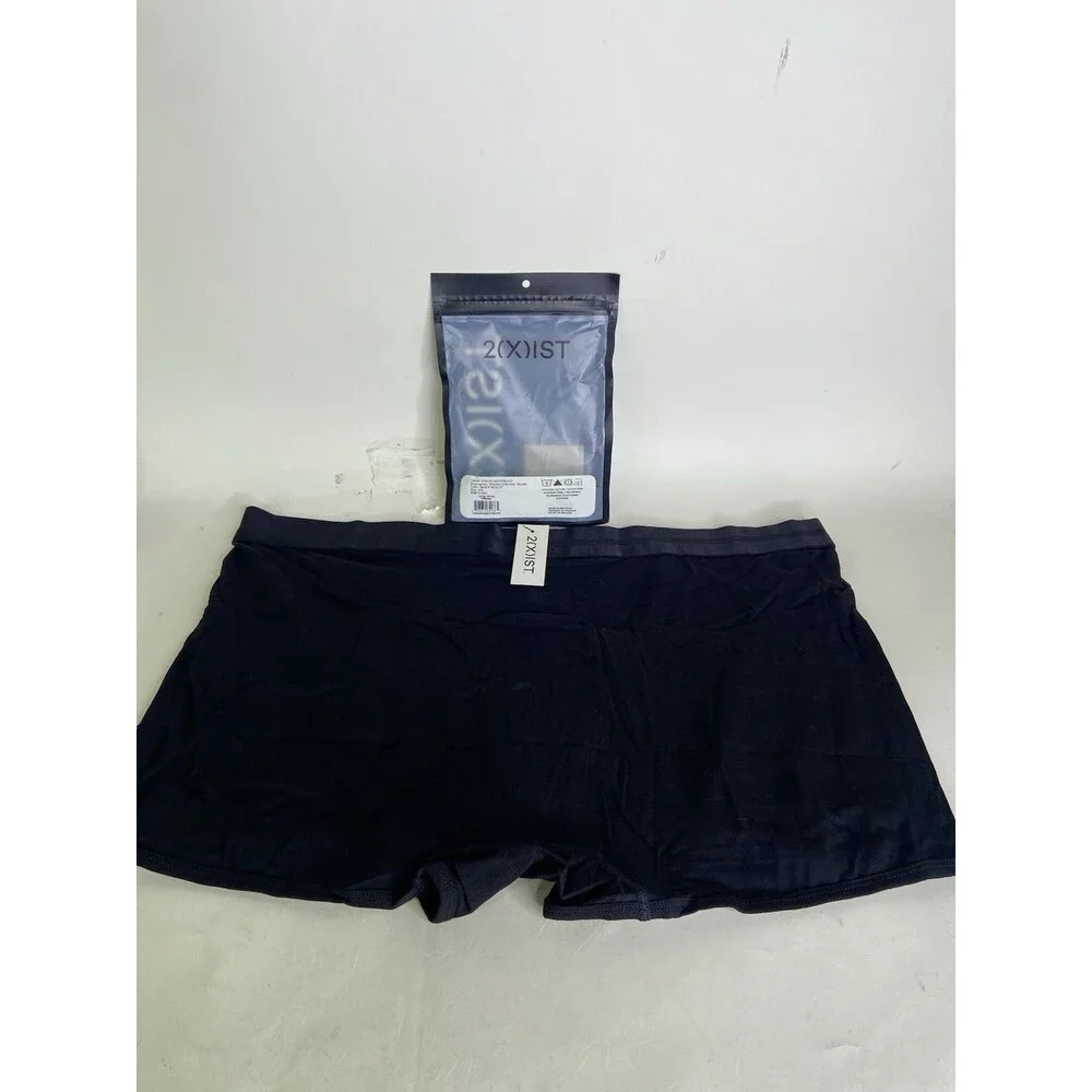 2xist Luxe Dream Low Rise Trunk Boxer Briefs Black Beauty Mens Size XXL 2XL